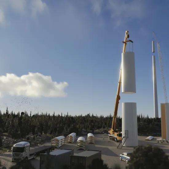 houten toren voor windturbine