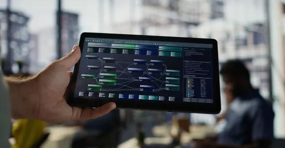 Tablette dans un environnement de production