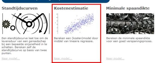 kostenestimatie modelgebaseerd bewerken